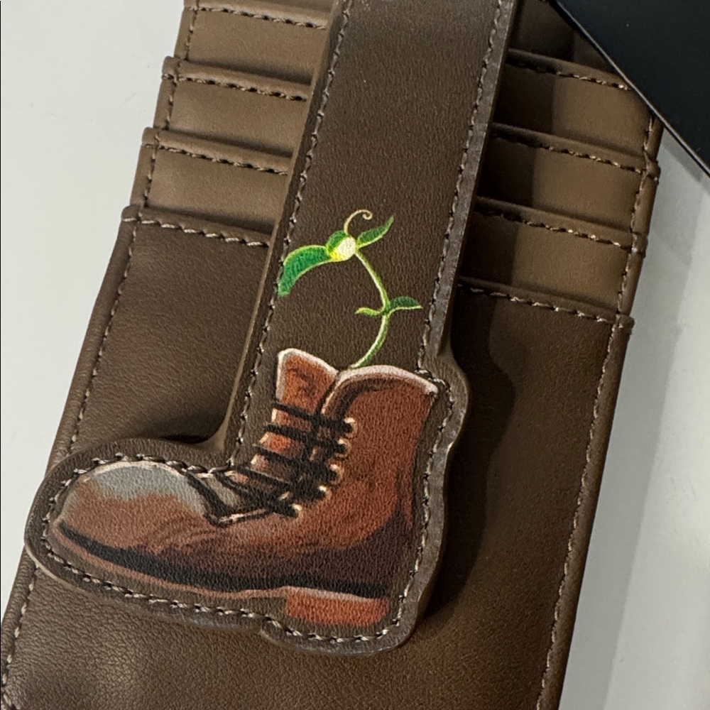 Loungefly Pixar WALL-E Brown Boot Card Holder - Picture 2 of 4